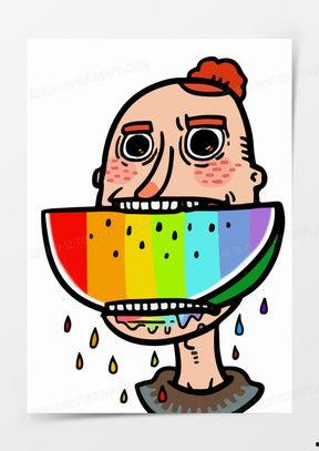 娱乐吃瓜的素材图片